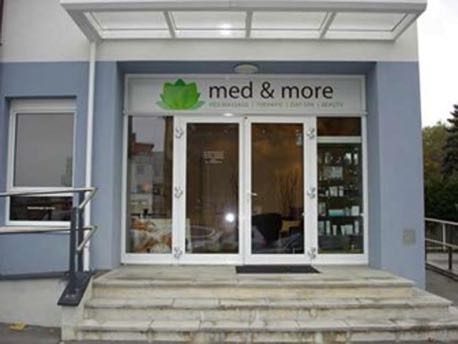 Eingang von med & more in der Tattendorferstraße